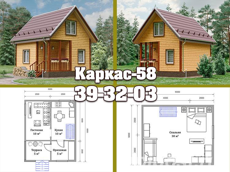 Компания Каркас-58 построит под ключ дачу 5х6 с мансардой - Пенза