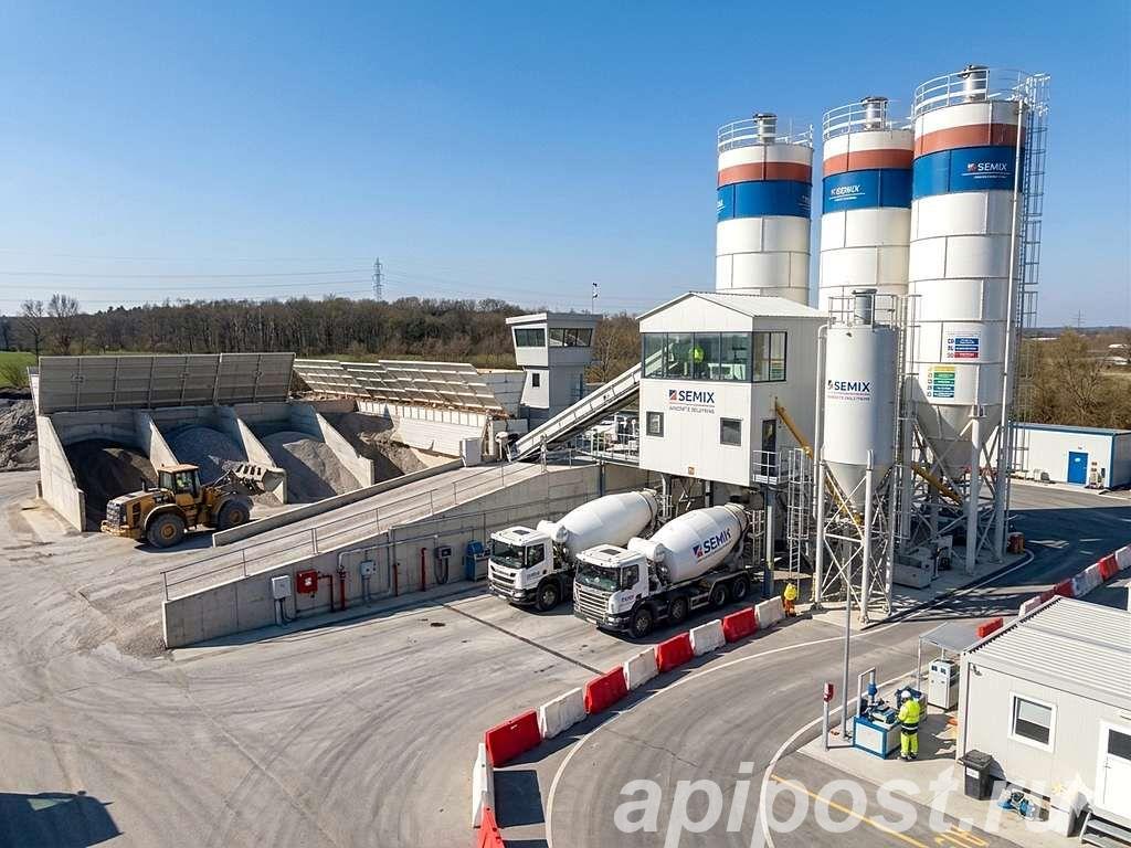 Бетонный завод Semix 100 м3 час зимний вариант - Санкт-Петербург