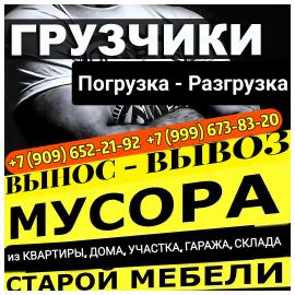 Услуги грузчиков. Вынос мусора, хлама, старой мебели