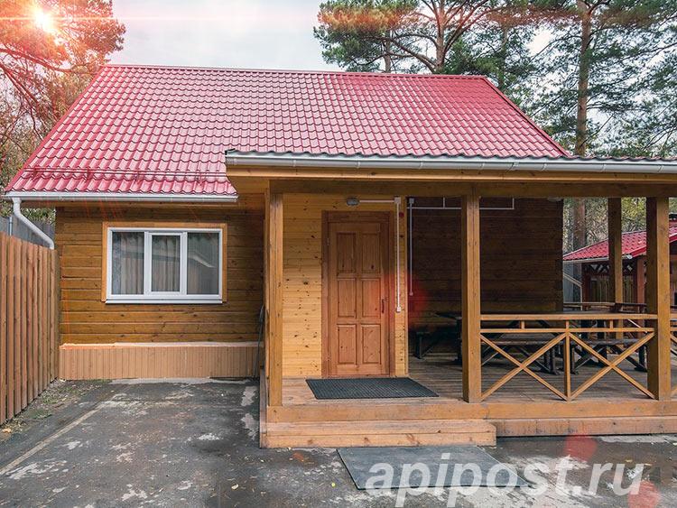 Каркасная баня с верандой под ключ