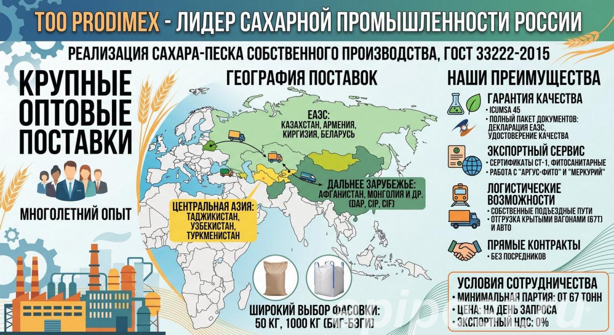 Сахар-песок TOO Prodimex - Москва