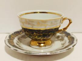 Пара кофейная BH Bavaria Germany Bavarian Porcelain Лист...