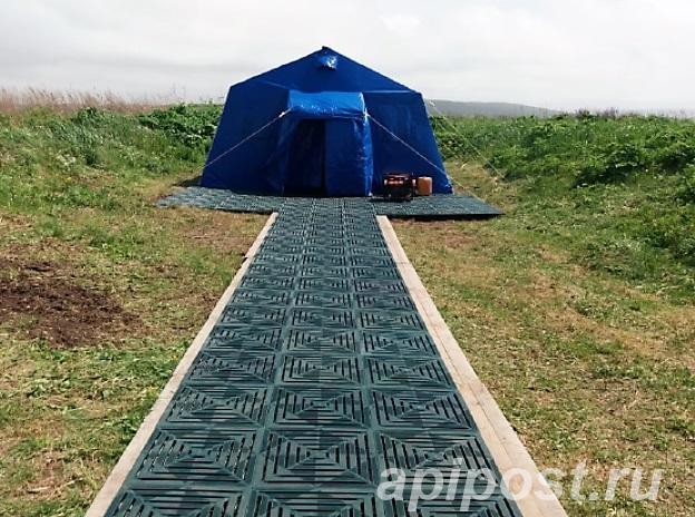 Плитка из пластика для пола в палатке или шатре - Видное