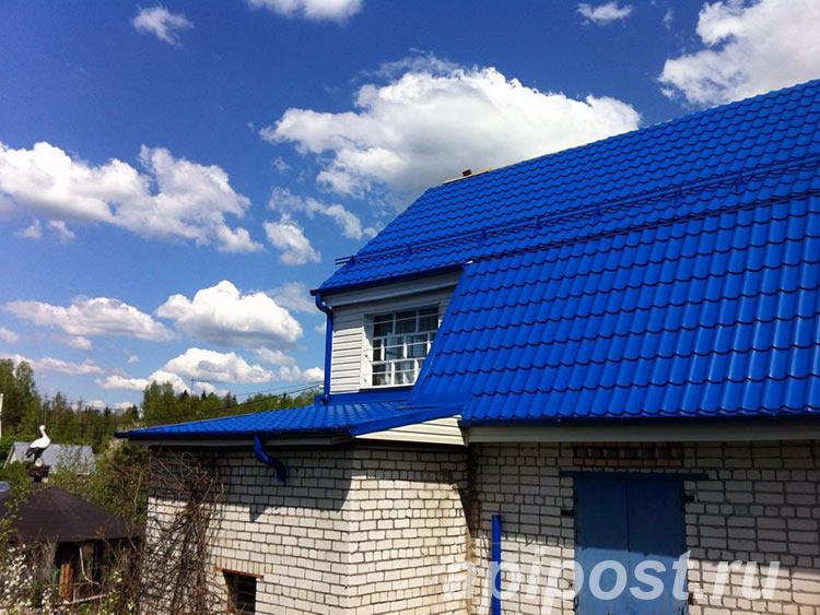 Построим скатную крышу, заменим кровлю на крыше