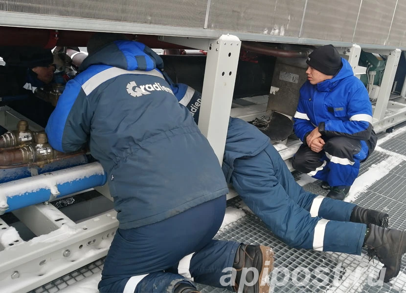 Замена кожухотрубного испарителя на чиллере - СК Градиент - Рязань