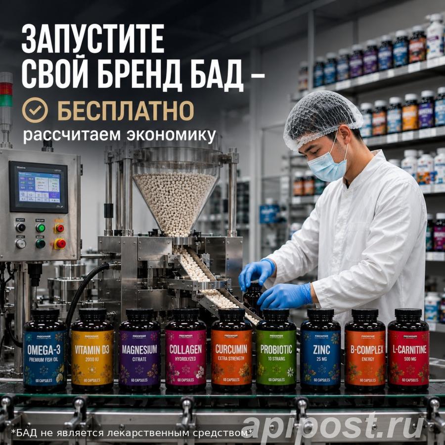 Запуск собственного бренда БАД под от 7 дней - Новотитаровская